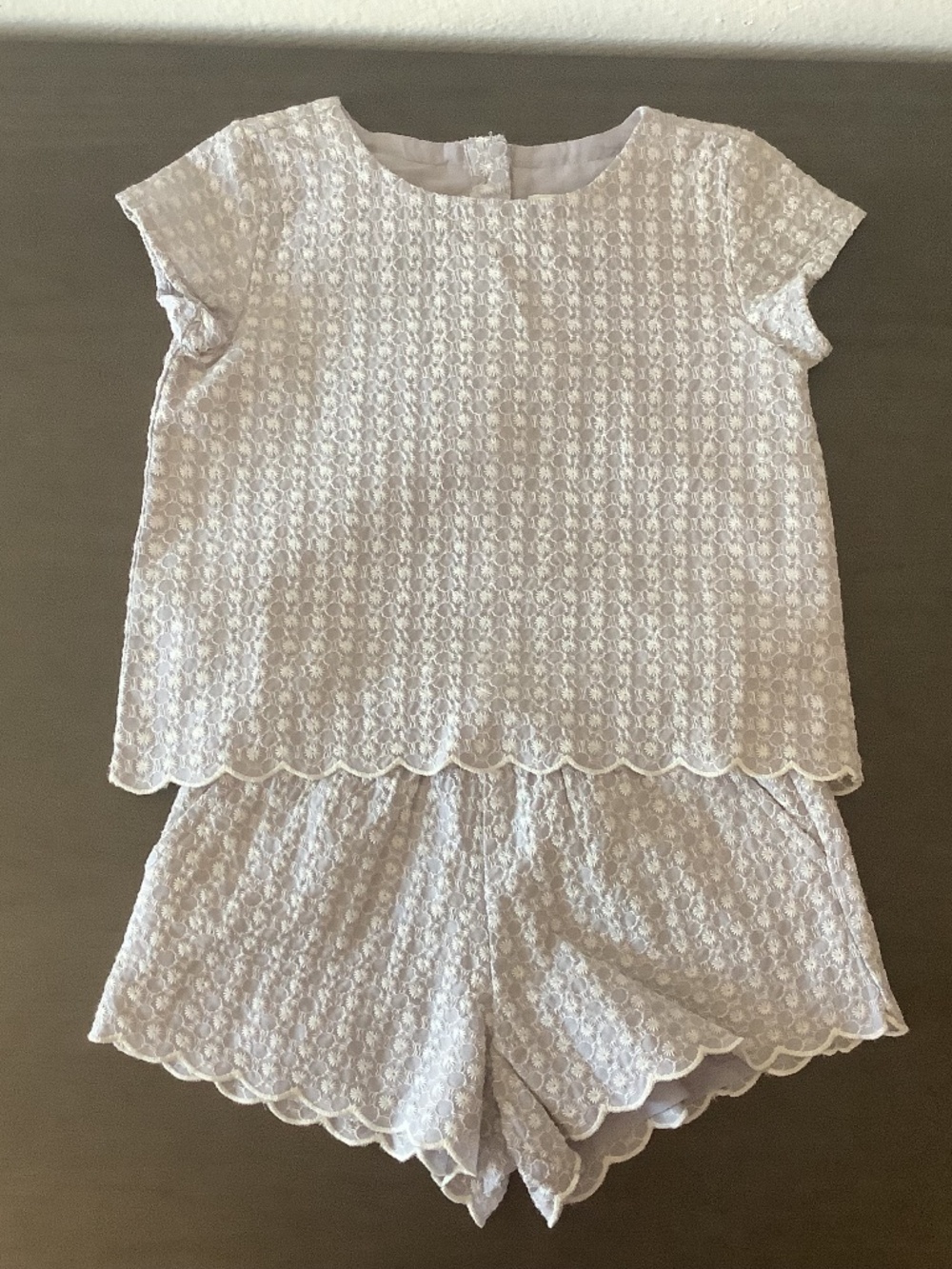 NWT Gymboree Lilac Purple Embroidered Blouse & Shorts 2pc-Set 2T 100% Cotton
